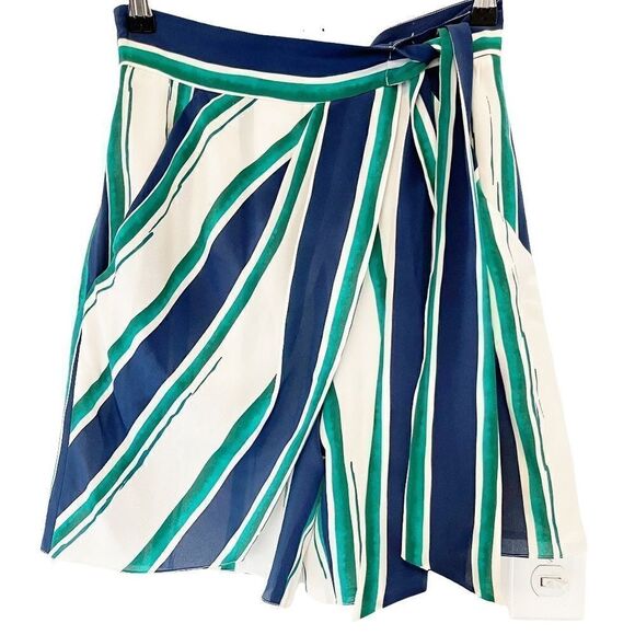 Chloe Silk stripe shorts in size 34 made in France - Picture 1 of 15